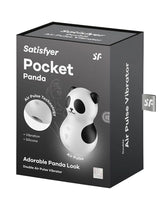 Satisfyer Pocket Panda USB Rechargeable Air Pulse Massager Black Clit Ticklers and Pulsators